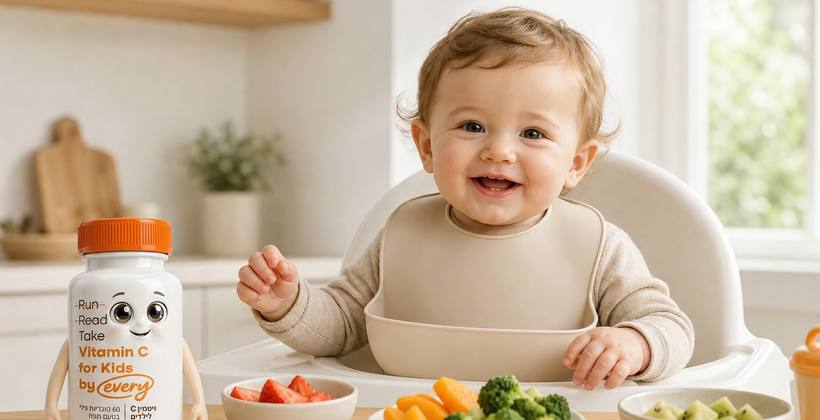 ויטמין C לתינוקות ופעוטות: מתי צריך תוסף ומתי מספיק מהצלחת